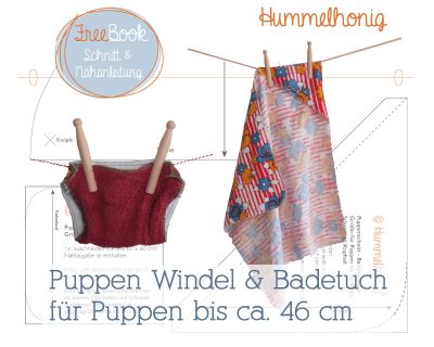 Freebook Puppen Windel Badetuch
