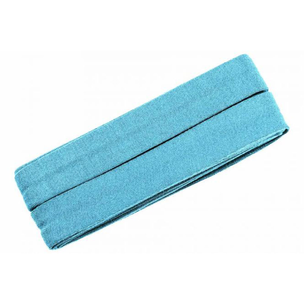 Jerseyschrägband türkisblau, 3 m – Bild 3