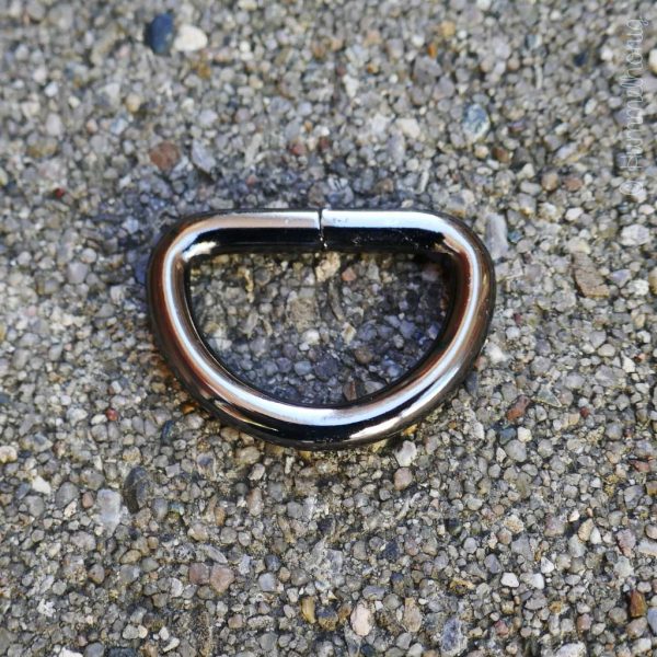D-Ring 25 mm schwarzmetallic