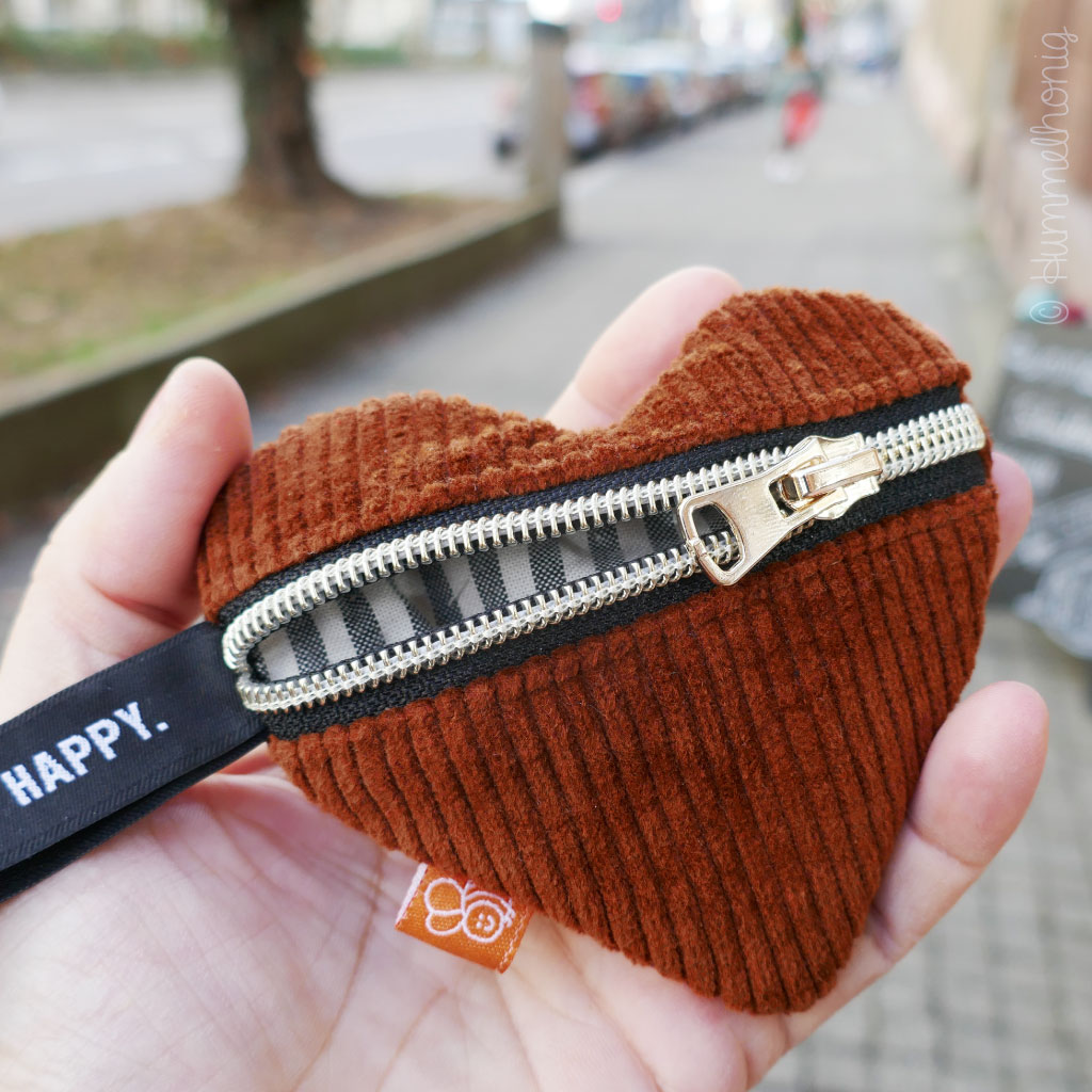 Mini-Reißverschlusstasche Herz