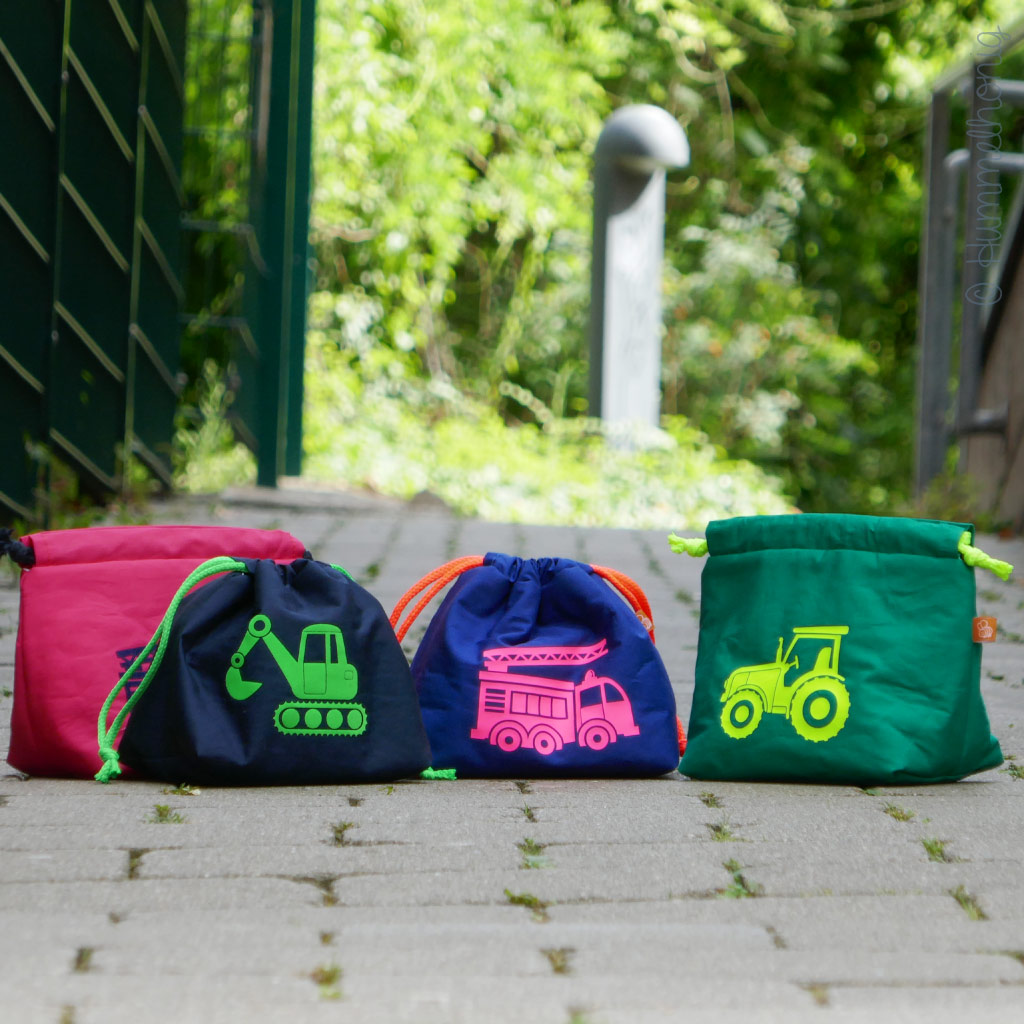 Bügelbild Traktor Bagger Feuerwehr Plott