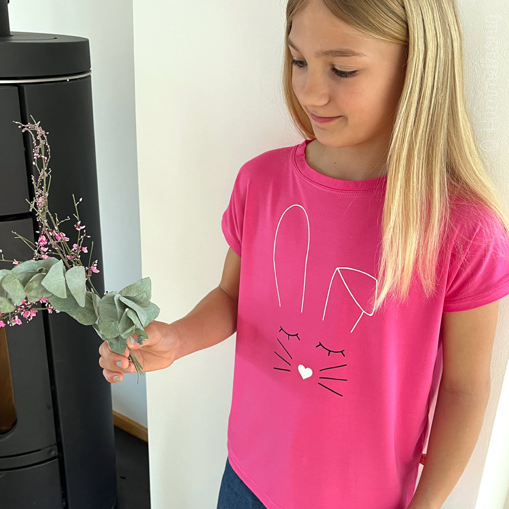 Bügelbild Hase Plott