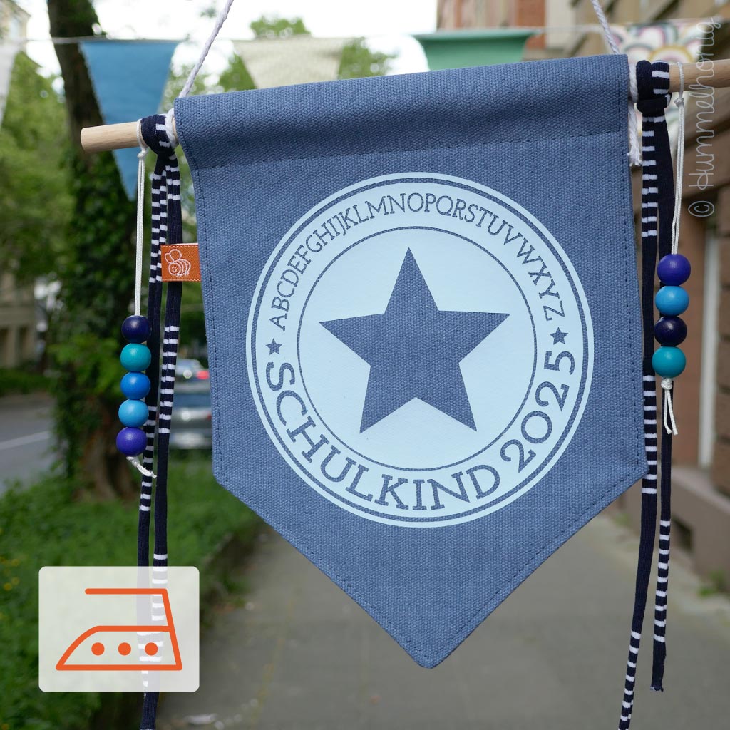 Schulkind Stern Plott Bügelbild