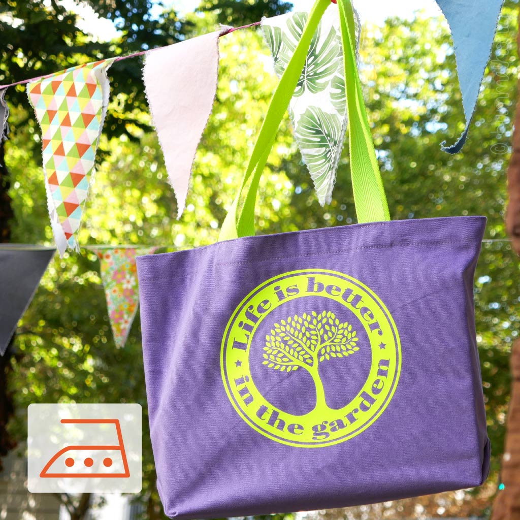 Bügelbild Garten Plott