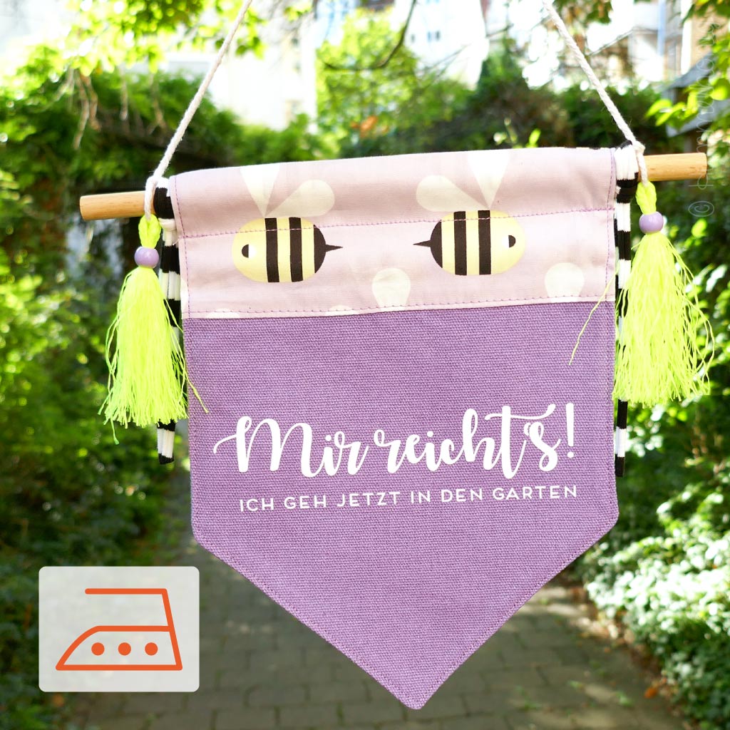 Bügelbild Garten Plott