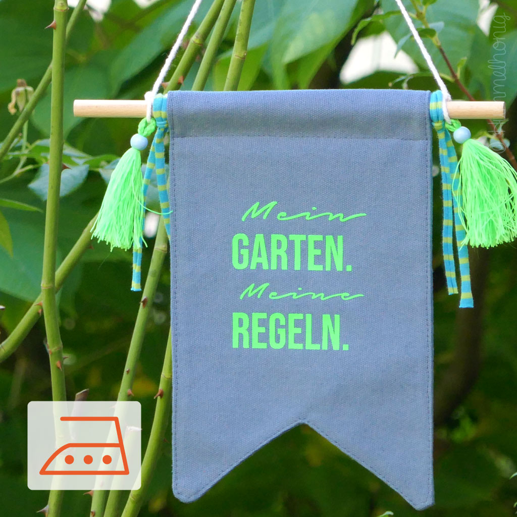 Bügelbild Garten Plott