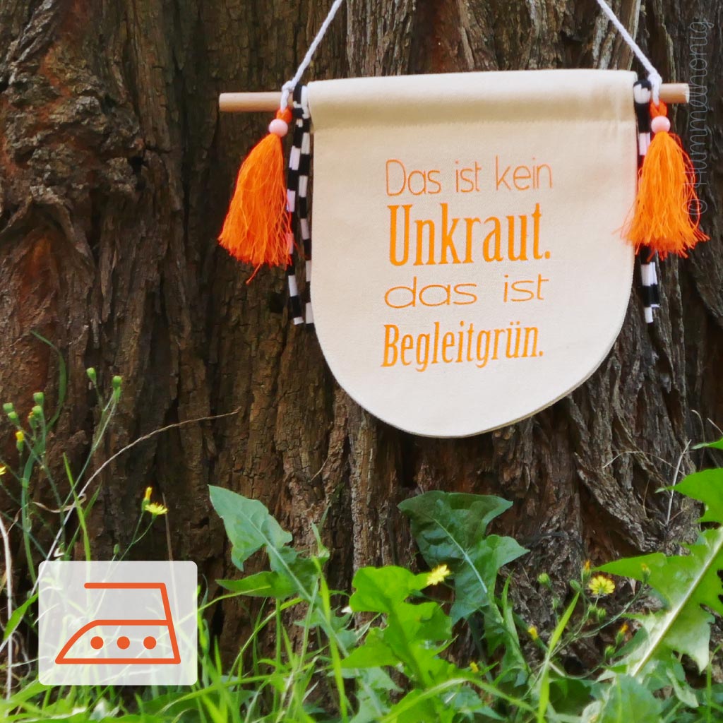 Bügelbild Garten Plott