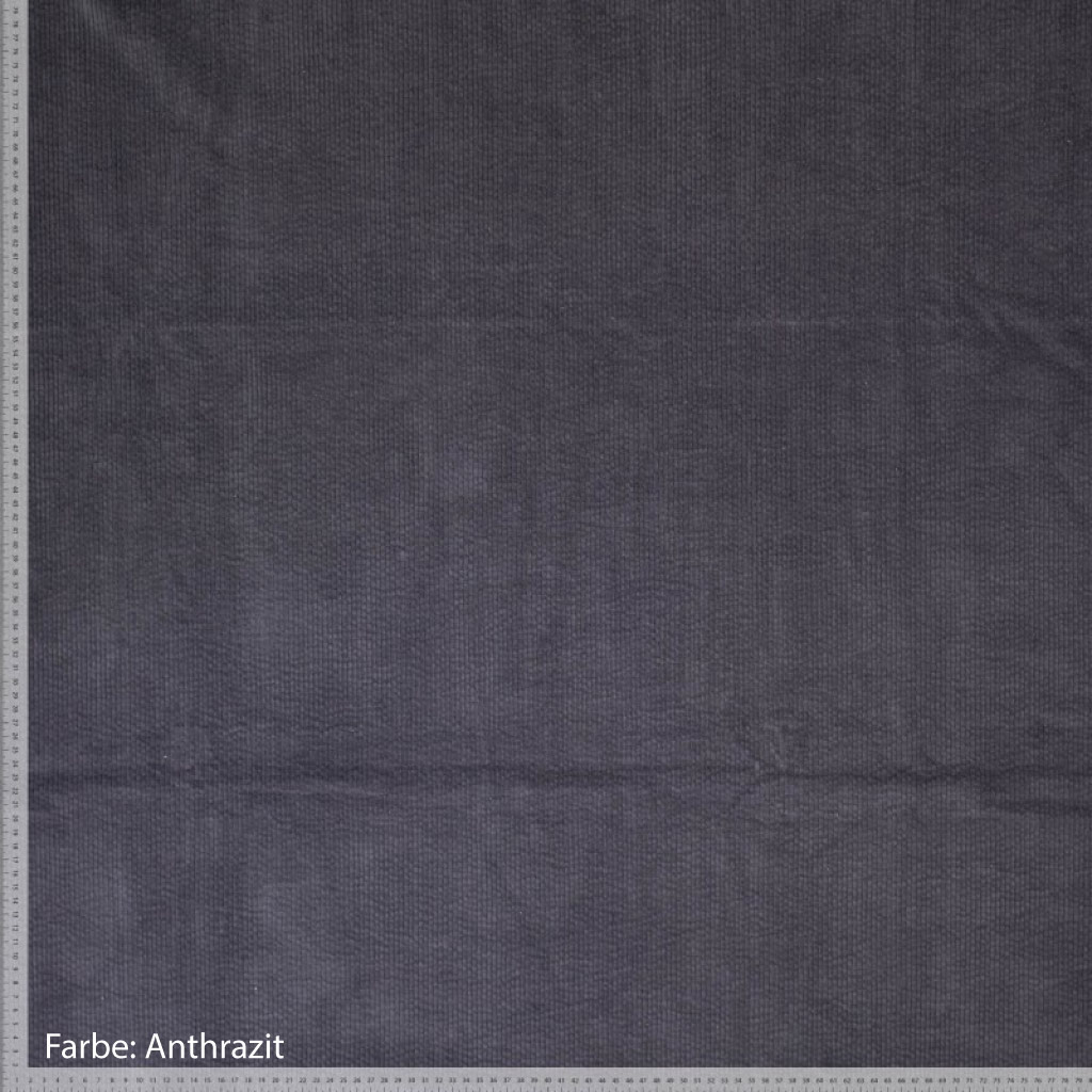 Cord Stoff dunkelgrau anthrazit