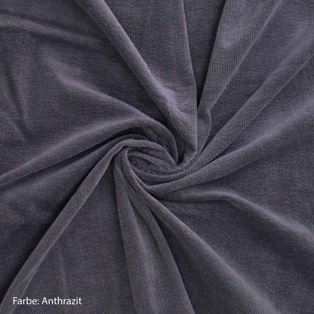 Cord Stoff dunkelgrau anthrazit