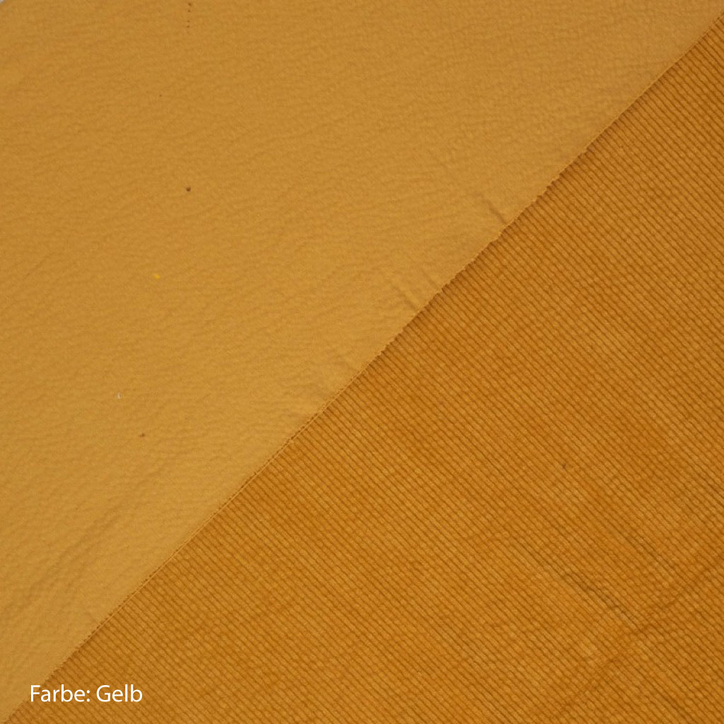 Cord Stoff gelb