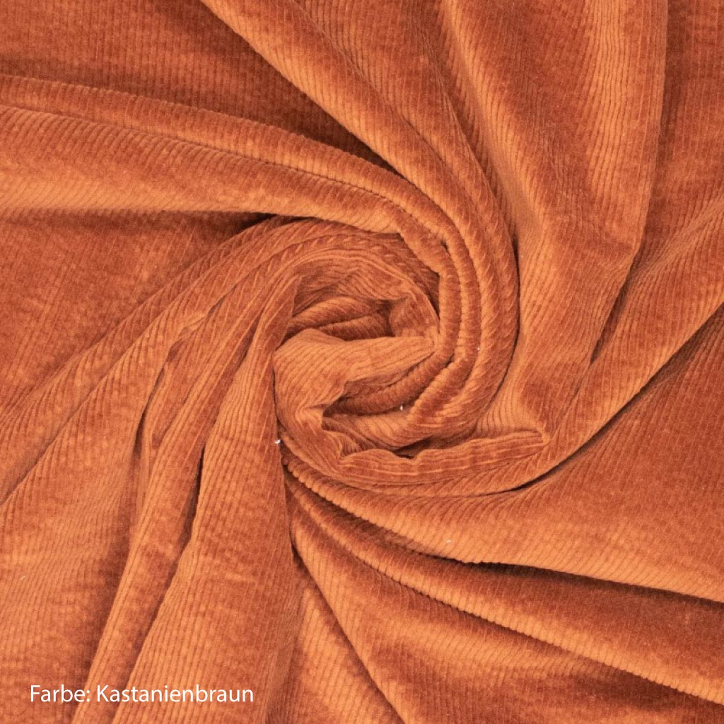 Cord Stoff kastanienbraun braun