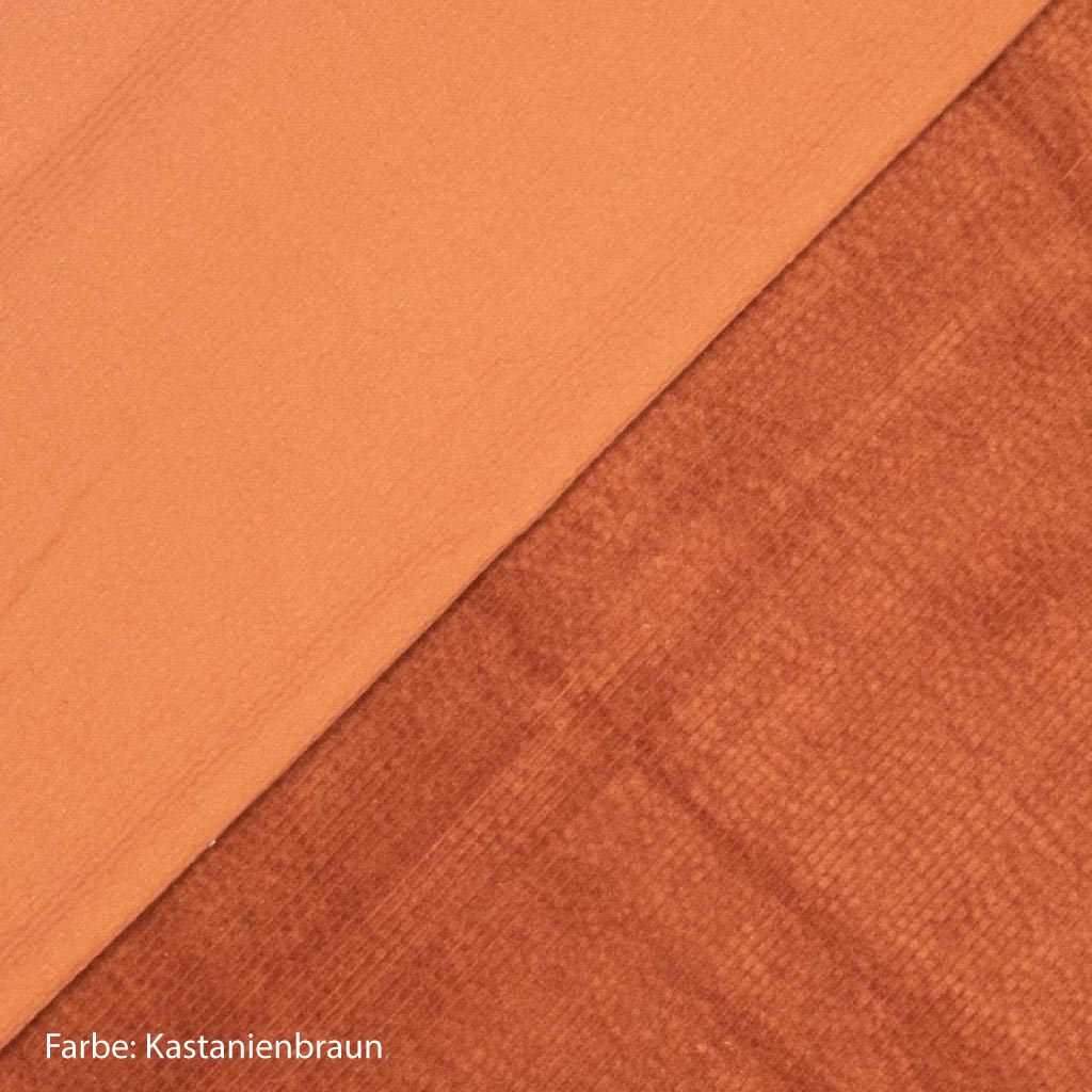 Cord Stoff kastanienbraun braun