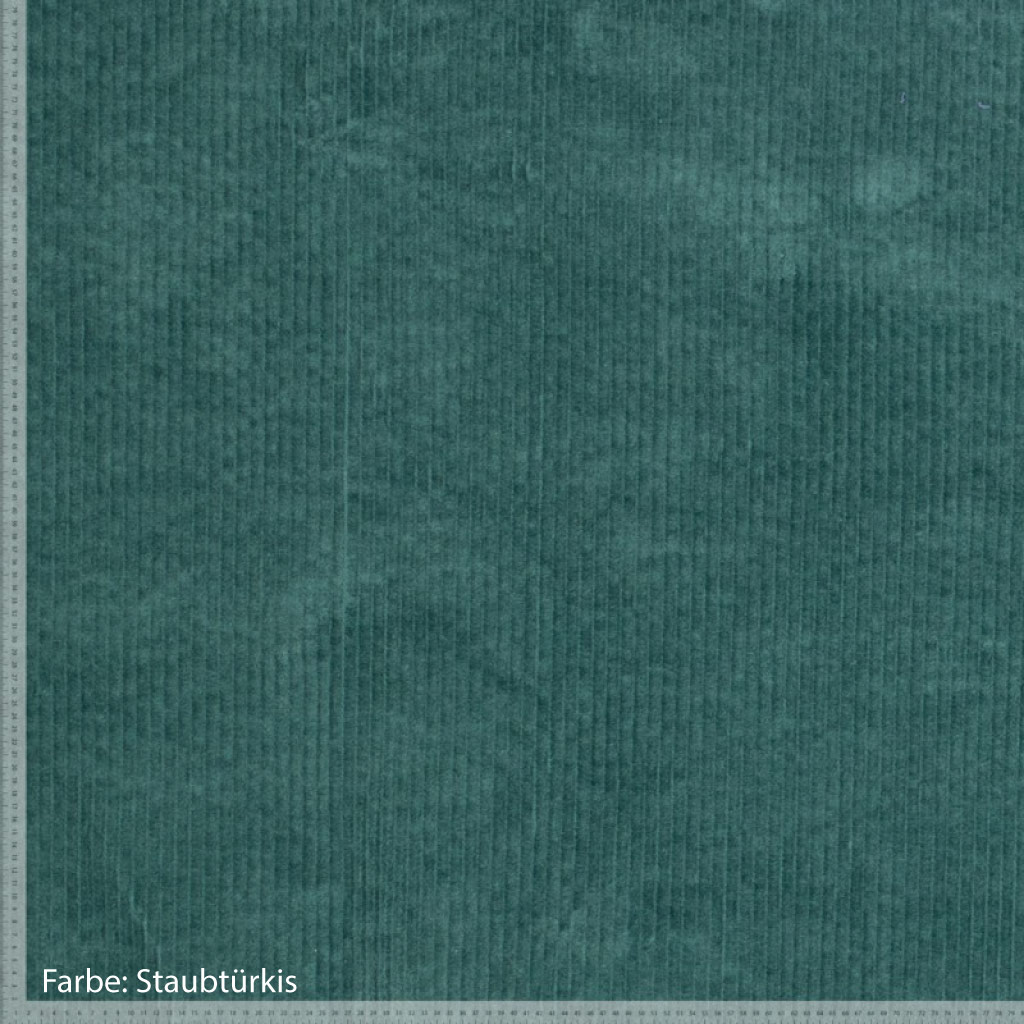 Cord Stoff staubtürkis türkis