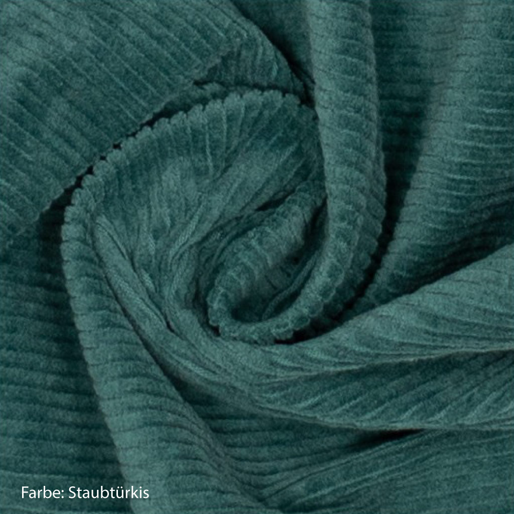 Cord Stoff staubtürkis türkis