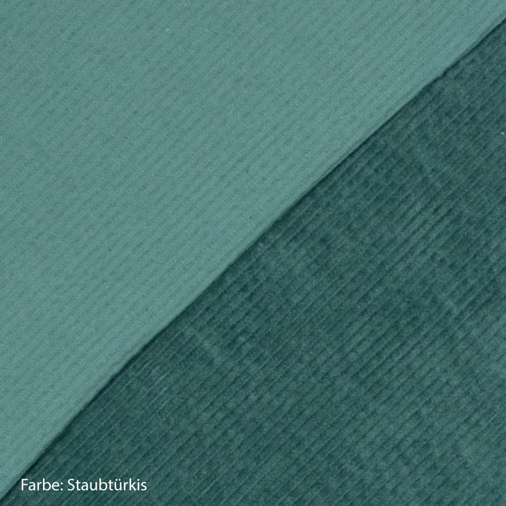 Cord Stoff staubtürkis türkis
