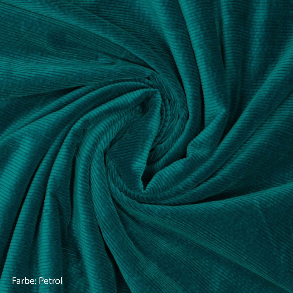 Cord Stoff petrol türkis