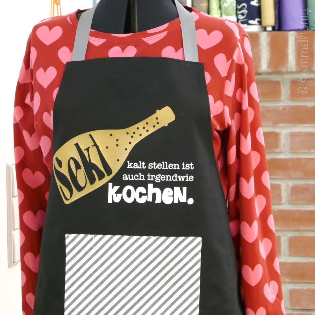 Bügelbild Sekt Plott