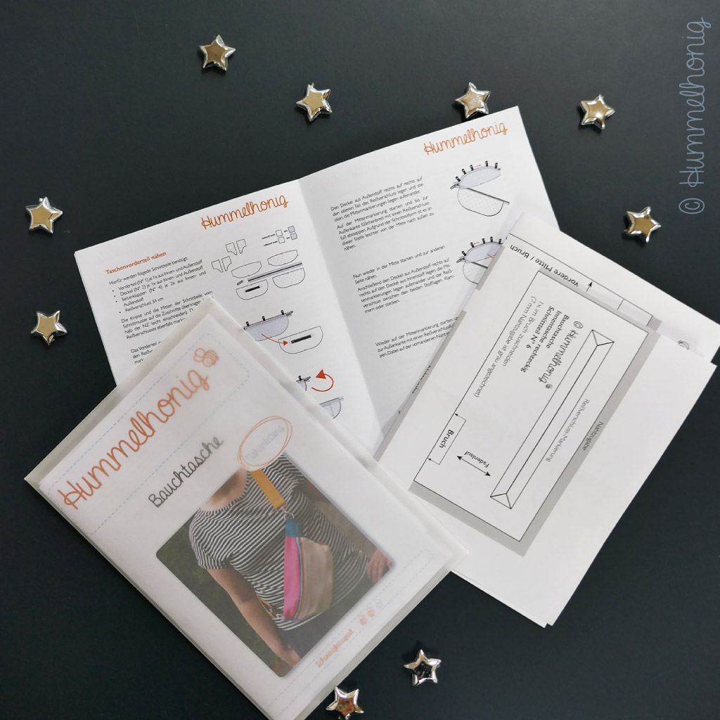 Schnittmuster Bauchtasche Papierschnitt