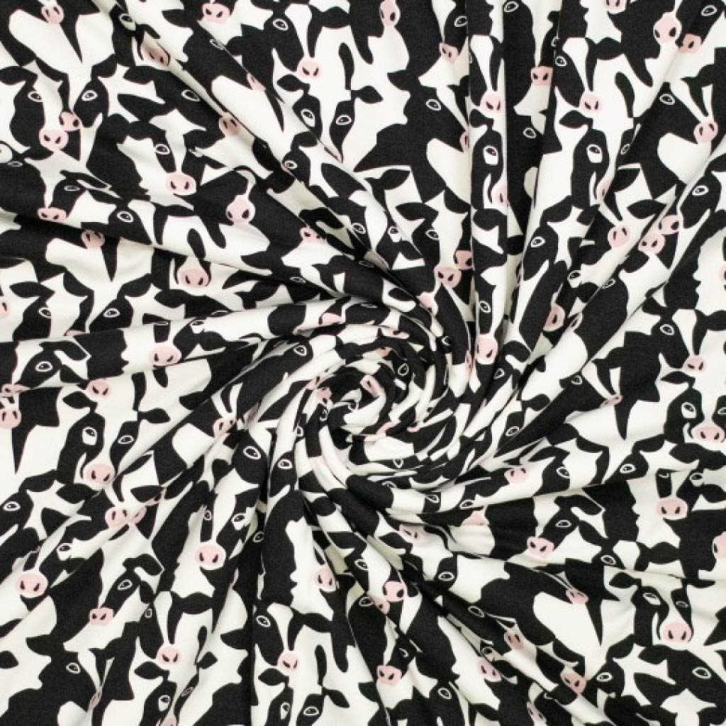 Sweat Stoff Muster Kuh Kühe