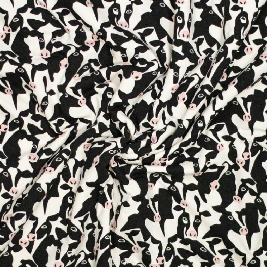 Sweat Stoff Muster Kuh Kühe