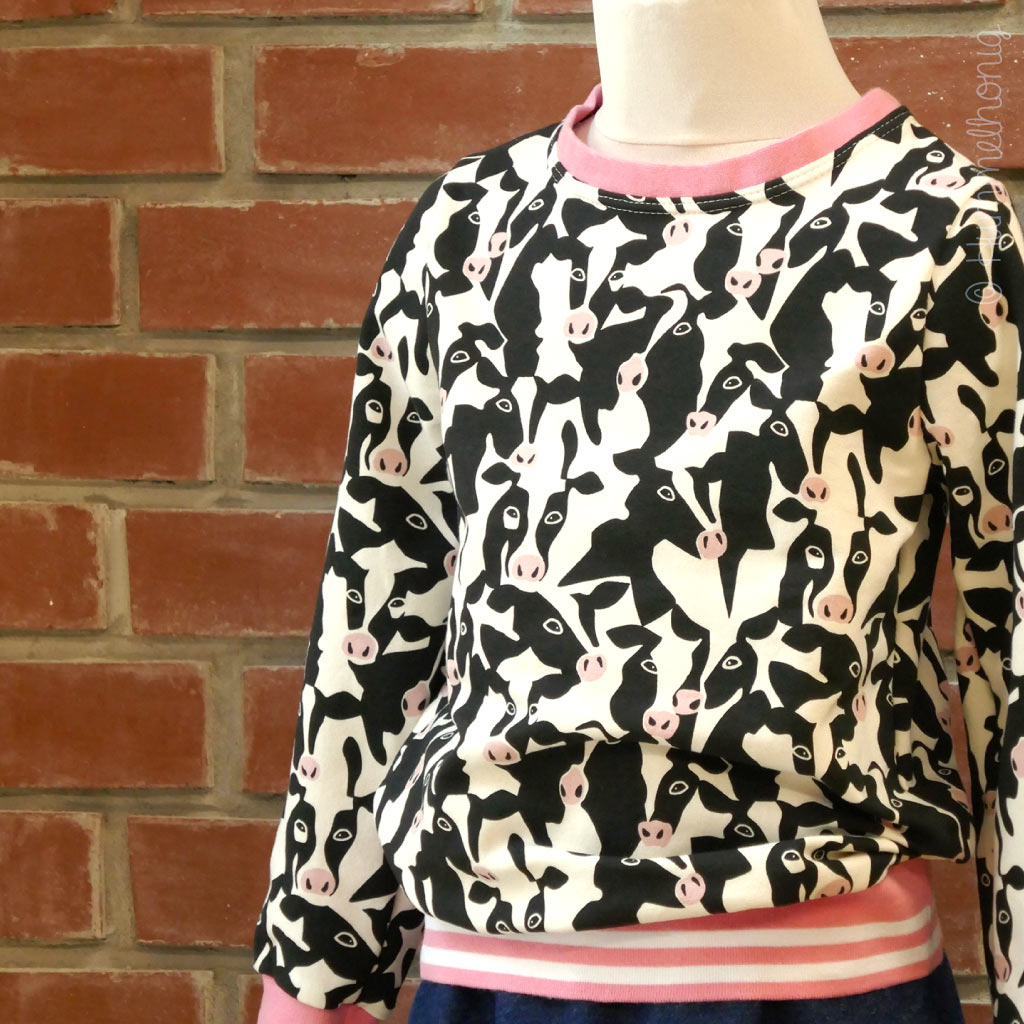 Sweat Stoff Muster Kuh Kühe