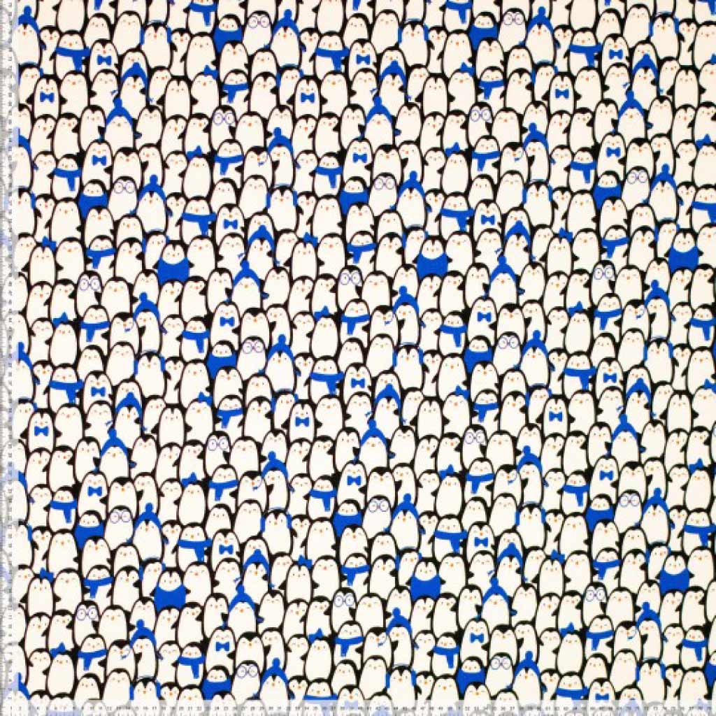 Sweat Stoff Muster Pinguine