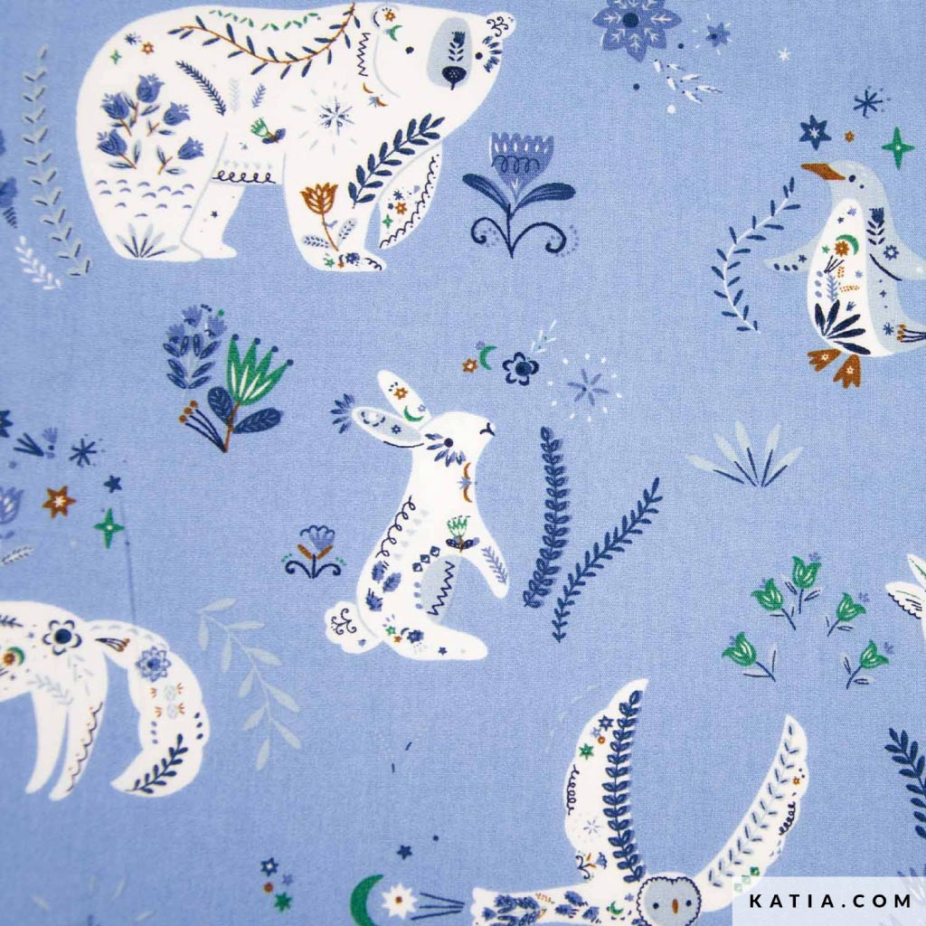 Baumwollstoff Tiere Muster