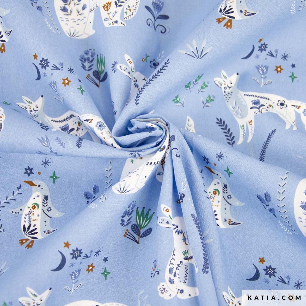 Baumwollstoff Tiere Muster