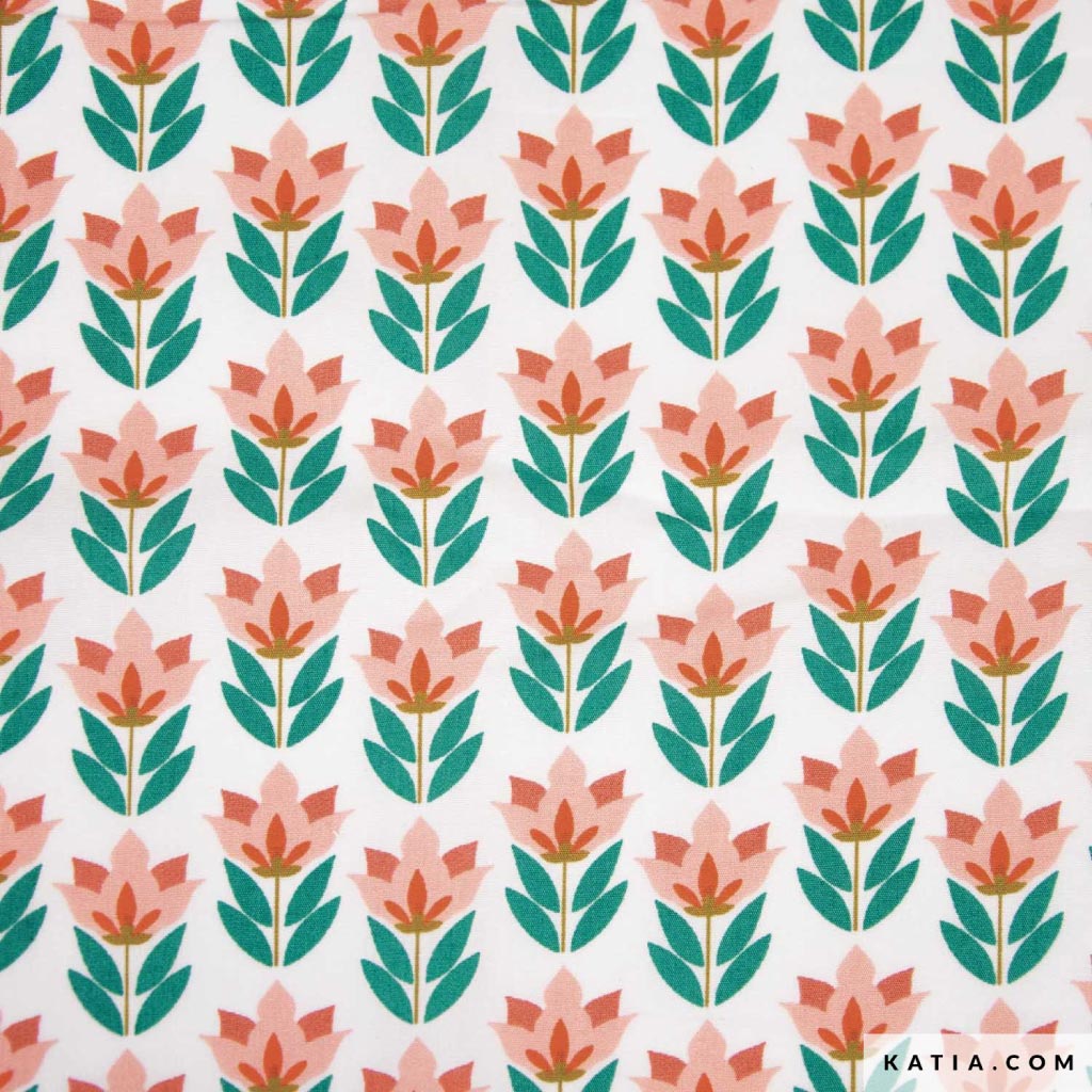 Baumwollstoff Blumen Muster