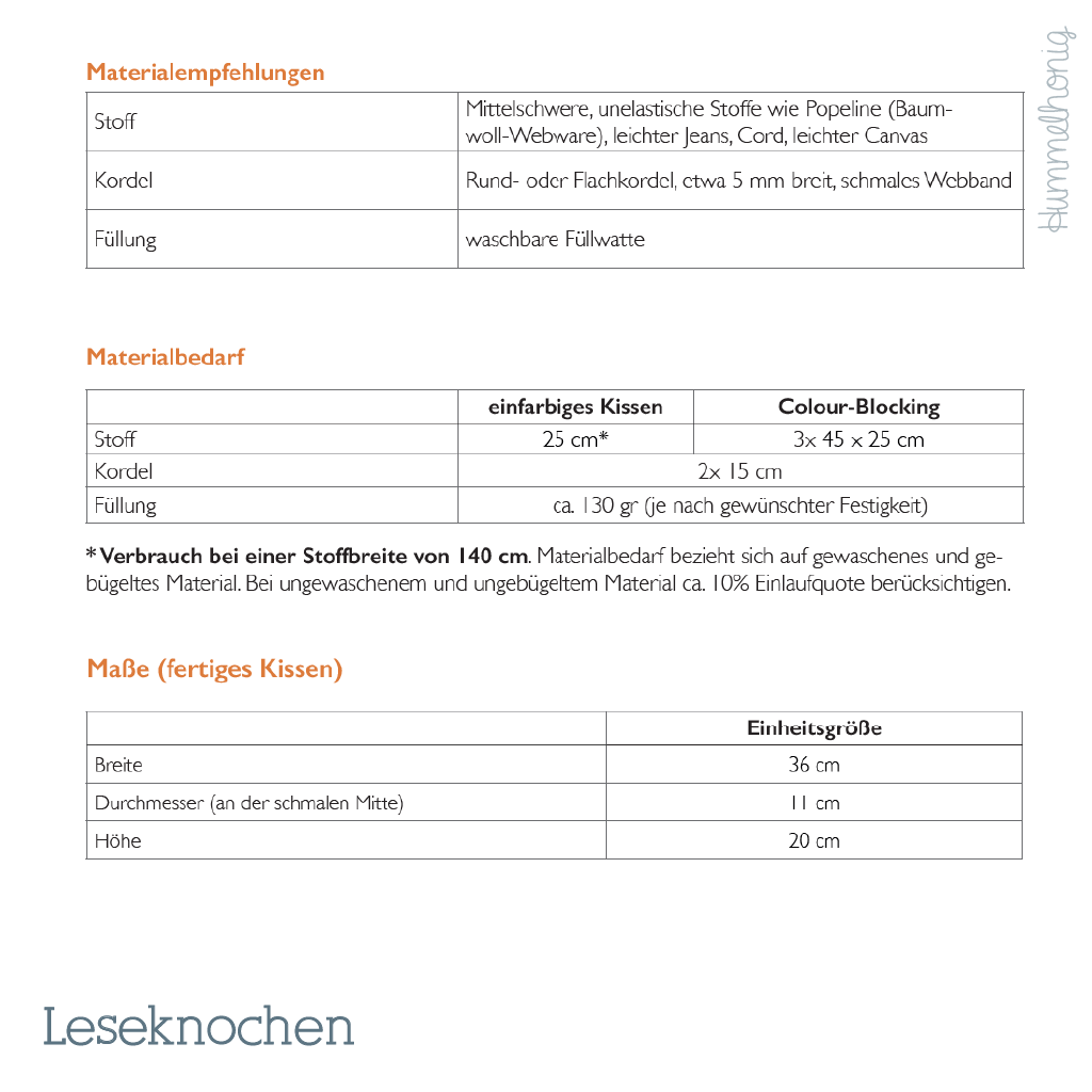 Leseknochen Nähen Kissen