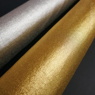 Stretch Stoff gold silber